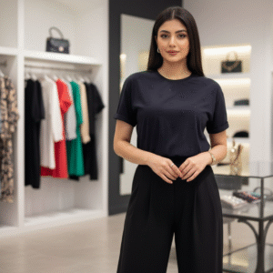 Chanel-Inspired Black Rhinestone Tee